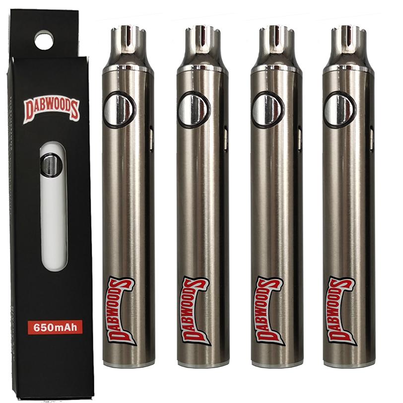 Electronic Cigarettes Dabwoods Battery 650mAh Preheat Vaporizer Pen 510 Thread Batteri Variable Voltage USB Cable Charger cartridges Batteri
Electronic Cigarettes Dabwoods Battery 650mAh Preheat Vaporizer Pen 510 Thread Batteri Variable Voltage USB Cable Charger cartridges Batteri