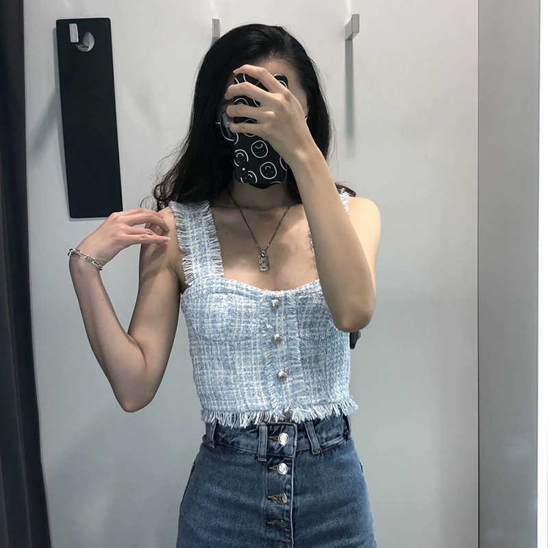 Klacwaya Tops For Women Fashion Halter Top Neck Women'S Tube Top With Open Shoulders Egirl Clothes Aesthetic Omighty Tank Top 210625