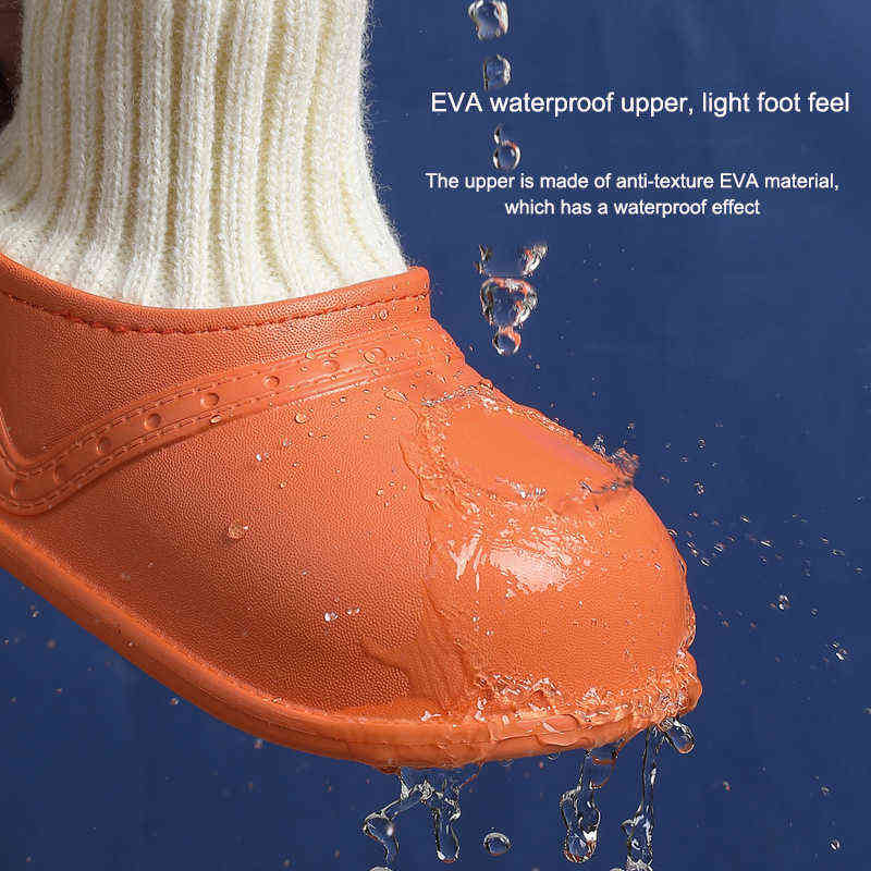 NSOH Kids Slippers Autumn Winter Keep Warm Kids Shoes Non-slip Waterproof Boys Girls Thread Sock Shoes Indoor Cotton Shoes 211119