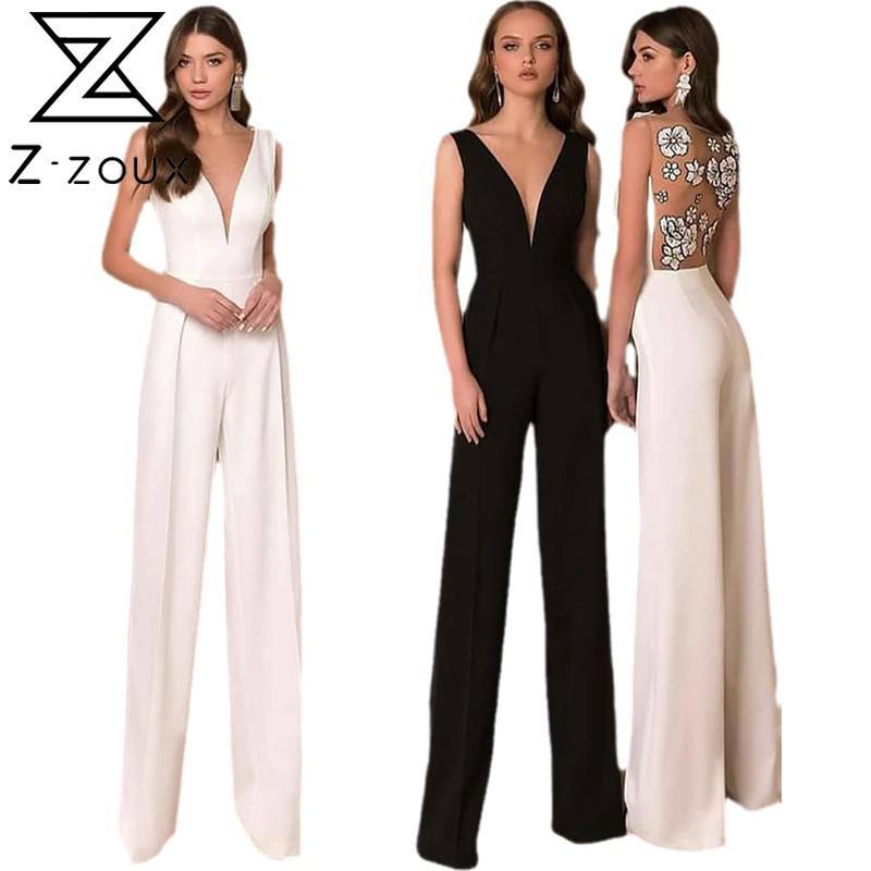 Women Jumpsuit Deep V Neck Sleeve Backless Rompers Womens High Waist Straight Loose Casual Summer Romper 210524, Black
Women Jumpsuit Deep V Neck Sleeve Backless Rompers Womens High Waist Straight Loose Casual Summer Romper 210524, Black