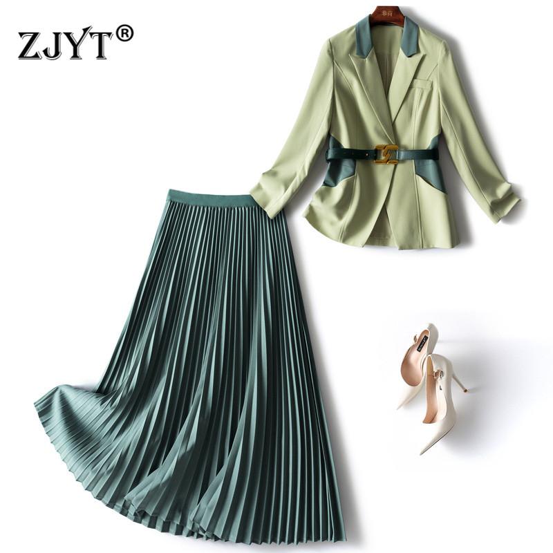 Two Piece Dress 2022 Spring Designer Elegant Office Lady Notched Blazer Suits With Midi Pleated Skirt 2 Sets For Women Party Outfit, White
Two Piece Dress 2022 Spring Designer Elegant Office Lady Notched Blazer Suits With Midi Pleated Skirt 2 Sets For Women Party Outfit, White