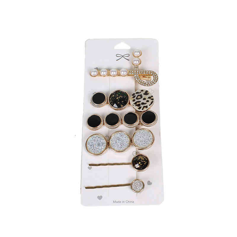 Hair Jewelry Accessories 2021 Korean Version Net Red Back of Head Rhinestone Popular Set Pin Girl Side Exquisite Bangs
