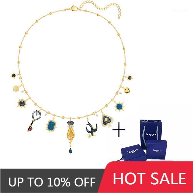 Mysterious Lucky Symbol Necklace Colored Bird, Key Decoratiop Spade Crystal Women's Christmas Gift Chains
Mysterious Lucky Symbol Necklace Colored Bird, Key Decoratiop Spade Crystal Women's Christmas Gift Chains