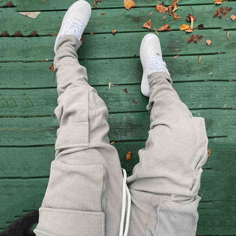 Fall Winter Streetwear Men039s Cargo Pants Pockets Sweat Pant Casual Trousers Mens Jogging Pants Sweatpants H12235502610