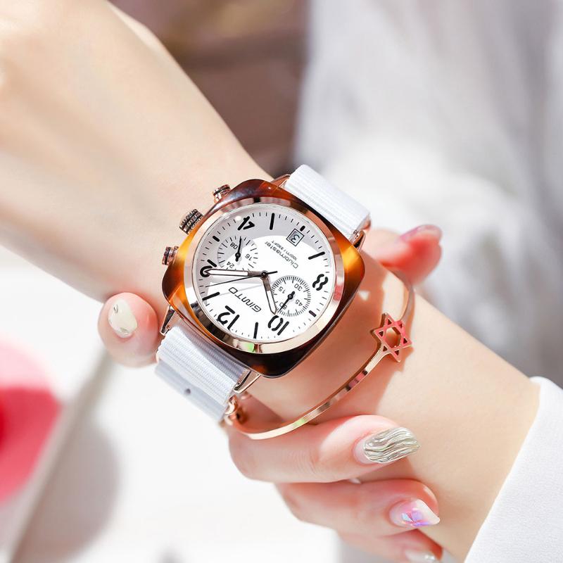 Wristwatches Creative Quartz Gold Women Watches Calendar Casual Nylon Strap Luxury Lady Watch Sport Female Clock Waterproof Relogio Feminino, Red
Wristwatches Creative Quartz Gold Women Watches Calendar Casual Nylon Strap Luxury Lady Watch Sport Female Clock Waterproof Relogio Feminino, Red