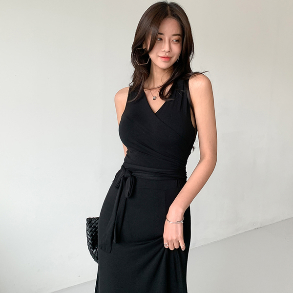 Summer Sexy V-Neck Lace-Up Elegant Long Dress Vintage knit Fashion Slim Waist Casual Party Vestidos 210519