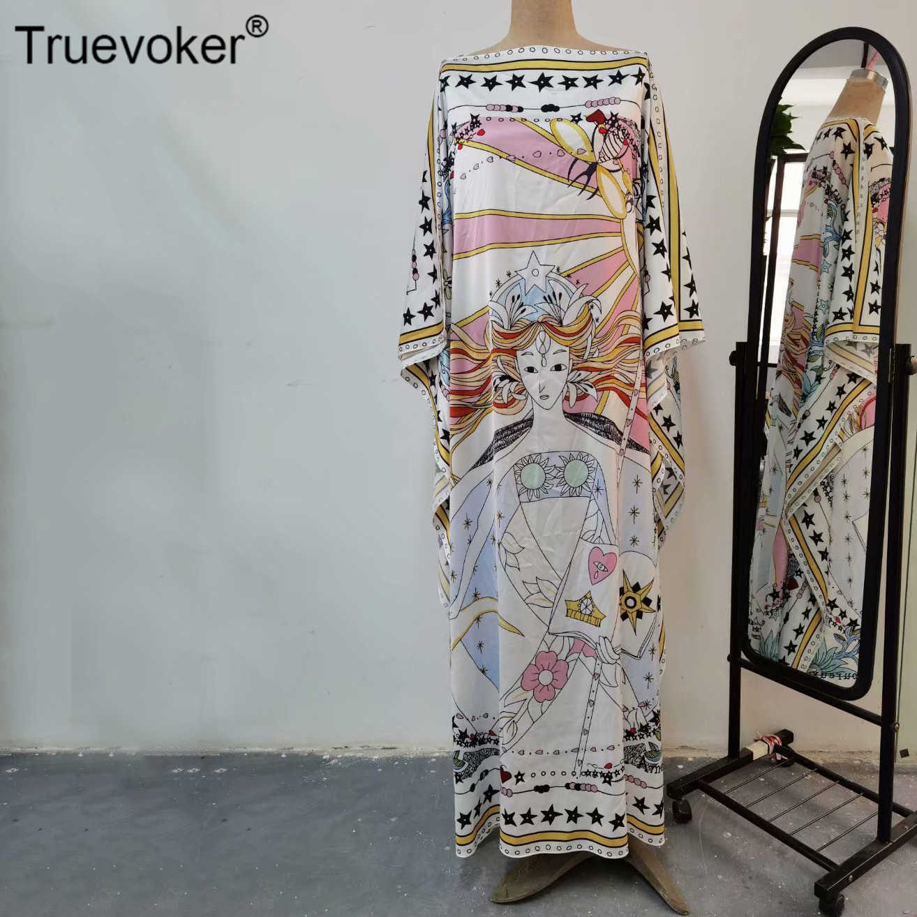 Truevoker Autumn Runway Fashion Ankle Length Dres' Slash Collar Batwing Sleeve Print Maxi Loose Boho Dresses Plus Size 210602, Silk
Truevoker Autumn Runway Fashion Ankle Length Dres' Slash Collar Batwing Sleeve Print Maxi Loose Boho Dresses Plus Size 210602, Silk