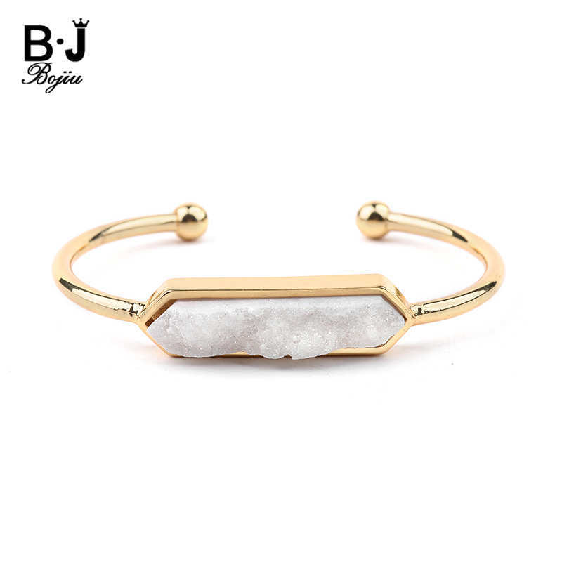 Bojiu Women Bangles Druzy Gold Color Bangles White Green Blue Black Fashion Jewelry Natural Stone Druzy Cuff Bracelets Br004 Q0717
Bojiu Women Bangles Druzy Gold Color Bangles White Green Blue Black Fashion Jewelry Natural Stone Druzy Cuff Bracelets Br004 Q0717