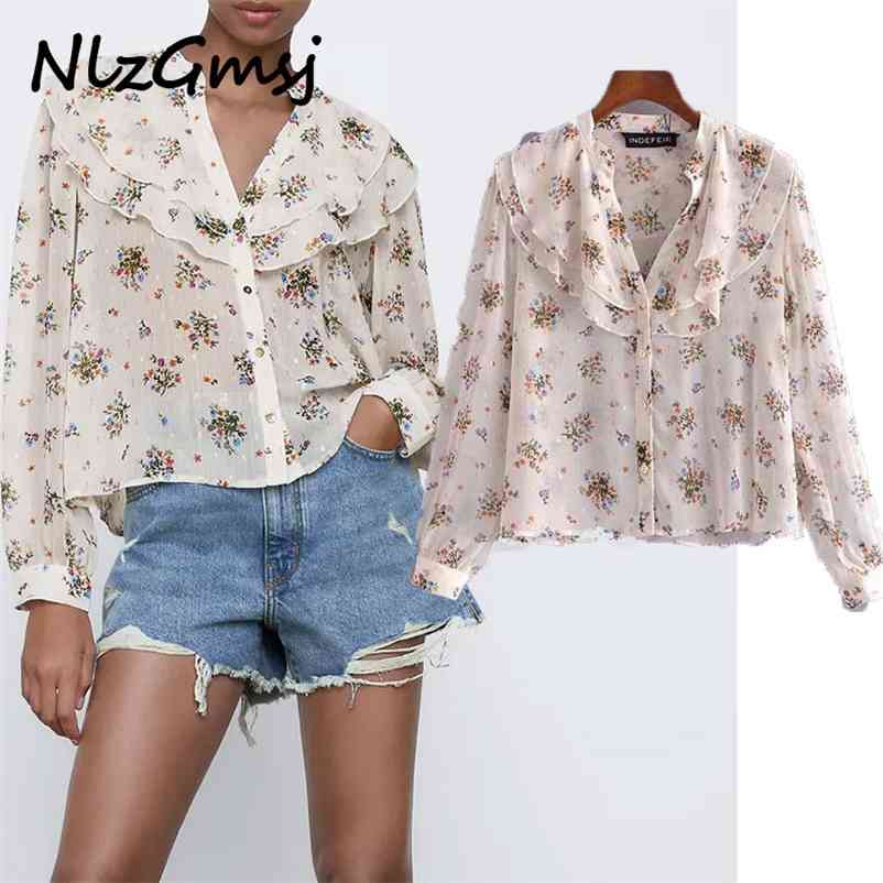Blouse Women Fashion Summer Elegant Long Sleeve Print Ruffle Chiffon Female Shirt Chic Tops 03 210628, As picture
Blouse Women Fashion Summer Elegant Long Sleeve Print Ruffle Chiffon Female Shirt Chic Tops 03 210628, As picture