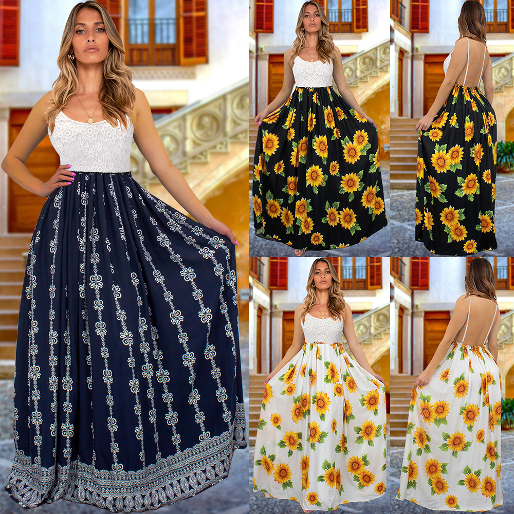 Women Dresses Plus Size lace patchwork bohemian Strappy backless floral Maxi Long Casual Dress Evening Party Beach sundress ladies design clothes, See the pictures
Women Dresses Plus Size lace patchwork bohemian Strappy backless floral Maxi Long Casual Dress Evening Party Beach sundress ladies design clothes, See the pictures