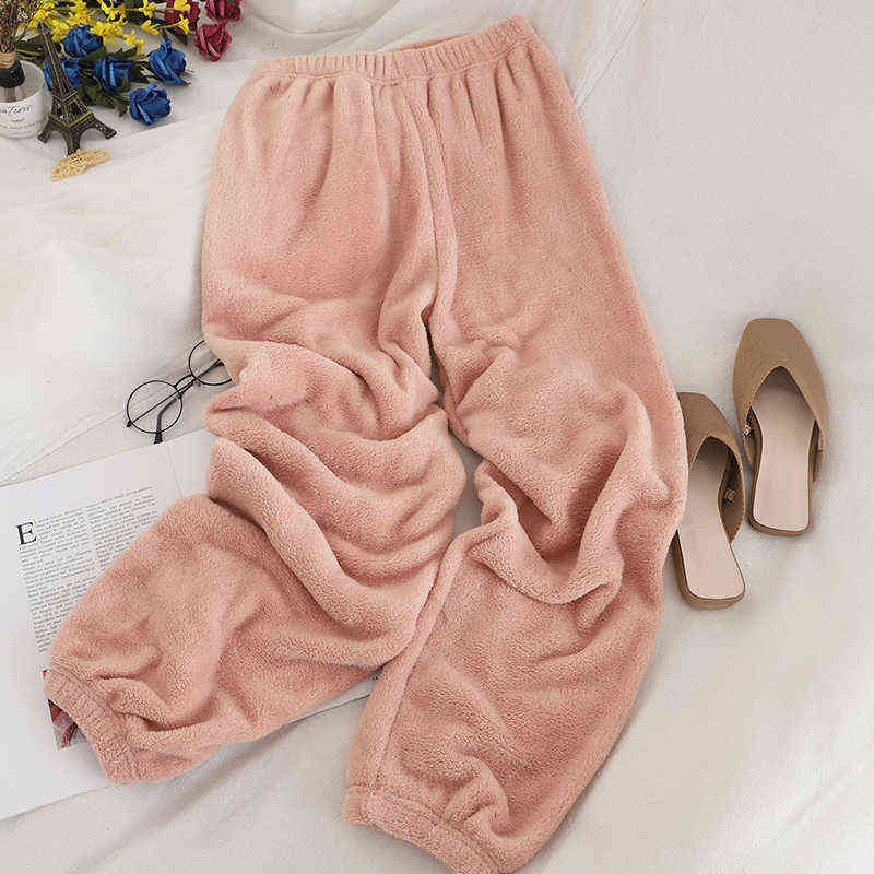 Heliar Winter Pants Women Thermal Elastic Outerwear Warm Velvet Trousers For Long Woolen Loose 211115