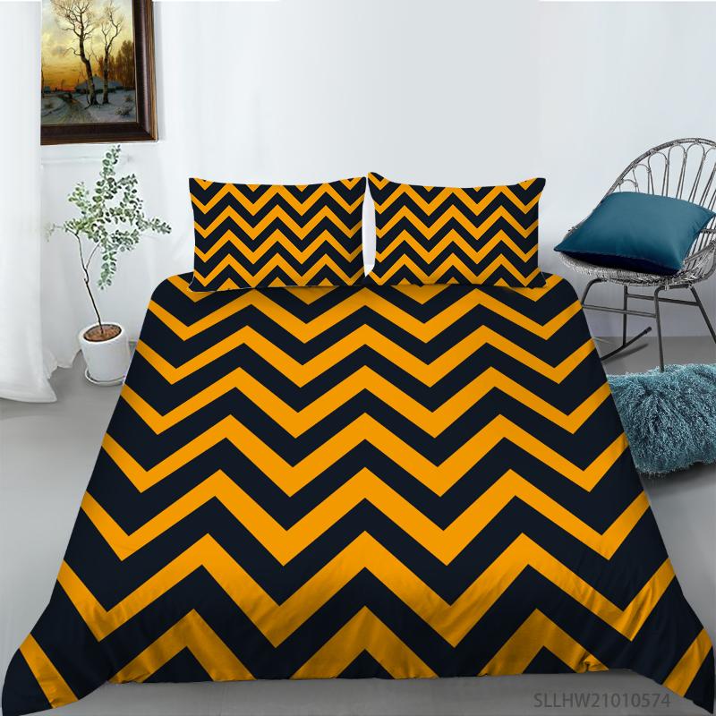 Bedding Sets Yellow And Black Wave Printing Set Quilt Cover With Pillowcases Single Full King Sizes 2/3pcs
Bedding Sets Yellow And Black Wave Printing Set Quilt Cover With Pillowcases Single Full King Sizes 2/3pcs