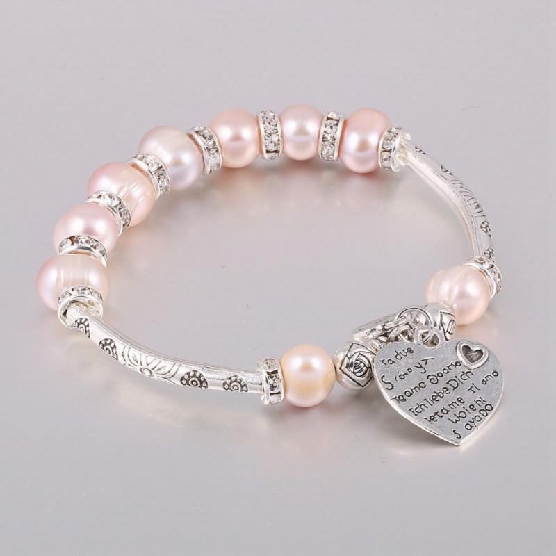 Link, Chain Natural Freshwater 8-9 Mm Pearl Bracelets For Women With Heart Shape Pendants As Jewelry Gift Multi Color Bangles
Link, Chain Natural Freshwater 8-9 Mm Pearl Bracelets For Women With Heart Shape Pendants As Jewelry Gift Multi Color Bangles