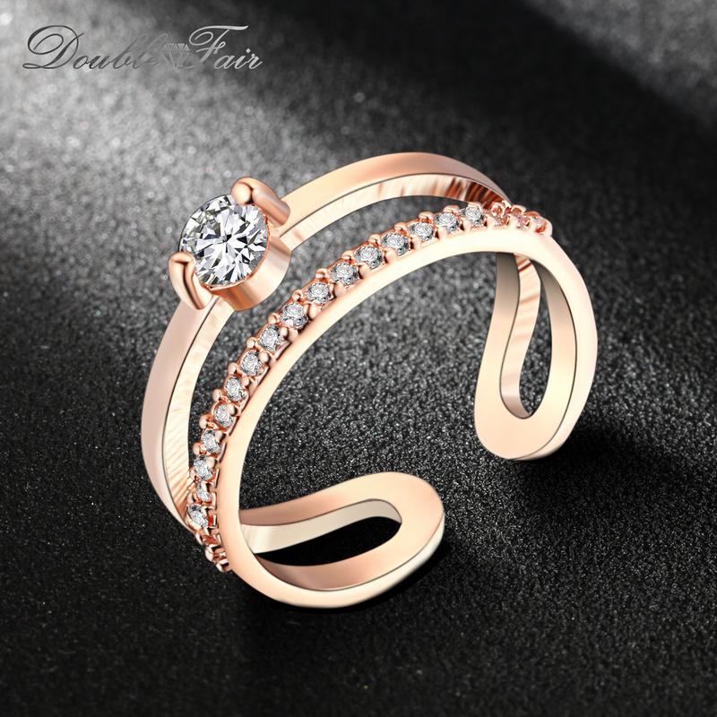 Cluster Rings Brand Resizable Cubic Zirconia Rose Gold Silver Color Wedding Engagement Fashion Jewelry Gift For Women R481, Golden;silver
Cluster Rings Brand Resizable Cubic Zirconia Rose Gold Silver Color Wedding Engagement Fashion Jewelry Gift For Women R481, Golden;silver