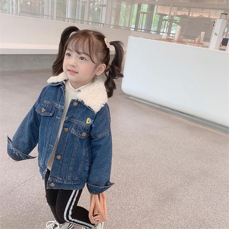 Jackets Girls Coat Jacket Thicken Plus Velvet 2021 Blue Jean Winter Autumn Cotton Tops Outerwear Children's Clothes, Blue;gray
Jackets Girls Coat Jacket Thicken Plus Velvet 2021 Blue Jean Winter Autumn Cotton Tops Outerwear Children's Clothes, Blue;gray