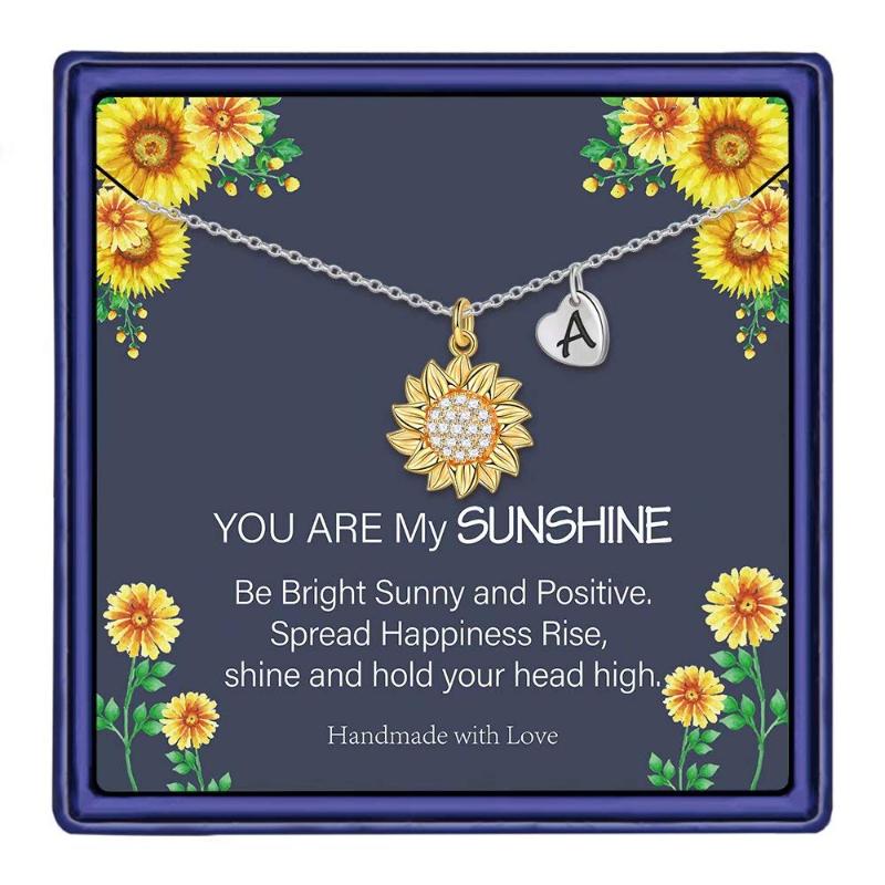 Chains Sufair Sunflower Letter Necklace For Women Girl 14k Gold You Are My Sunshine Initial Pendant Jewelry Gift, Silver
Chains Sufair Sunflower Letter Necklace For Women Girl 14k Gold You Are My Sunshine Initial Pendant Jewelry Gift, Silver
