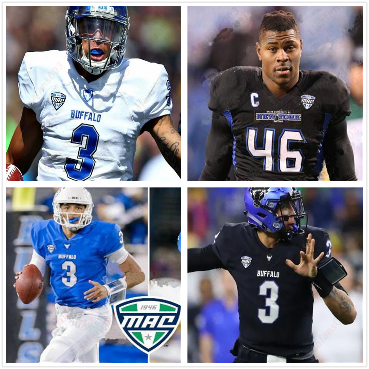 NCAA Buffalo Bulls football jersey stitched College custom any name number 150th Tyree Jackson ANTONIO NUNN JOEY BANKS MATT MYERS, Blue with 150th patch
NCAA Buffalo Bulls football jersey stitched College custom any name number 150th Tyree Jackson ANTONIO NUNN JOEY BANKS MATT MYERS, Blue with 150th patch