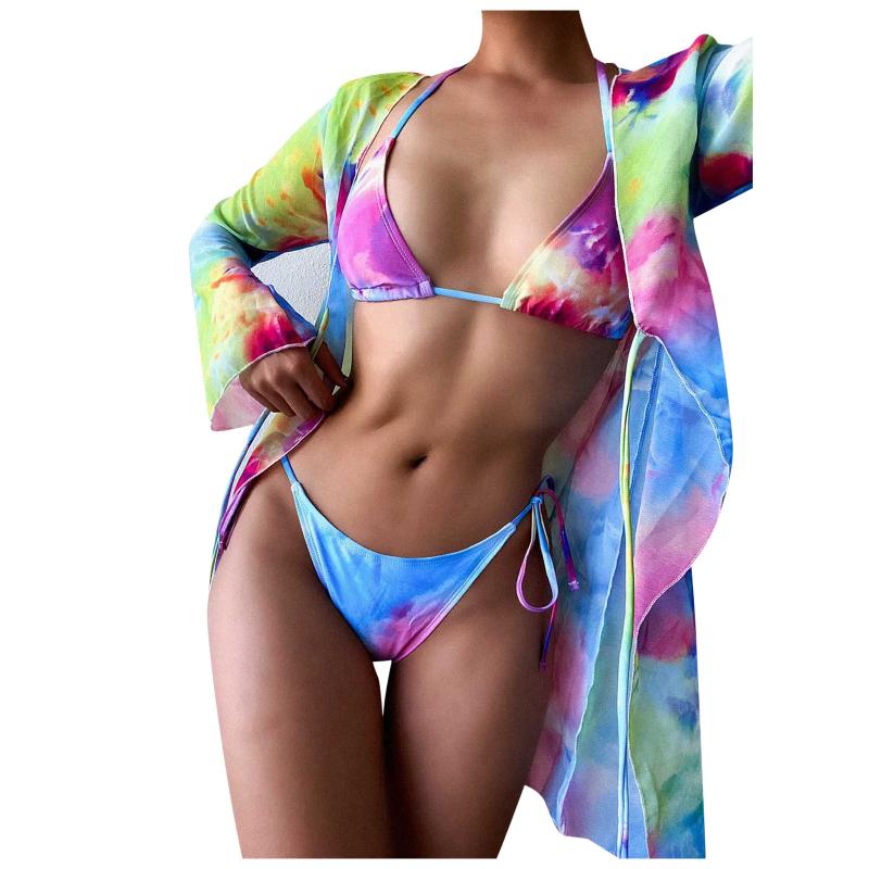 Women' Swimwear Swimsuit Bikini-set Bathing-suits Patchwork Biquini Bathing Suit Women 3 Piece Sets Bikini Cover Up Beach Dress, As pic
Women' Swimwear Swimsuit Bikini-set Bathing-suits Patchwork Biquini Bathing Suit Women 3 Piece Sets Bikini Cover Up Beach Dress, As pic