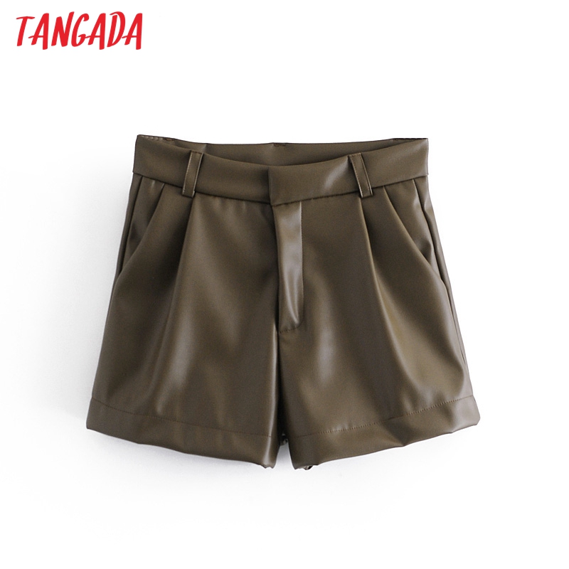 Tangada 2021 Women Elegant Solid Faux Leather Shorts Female Retro Casual Shorts Pantalones QN38, Black
Tangada 2021 Women Elegant Solid Faux Leather Shorts Female Retro Casual Shorts Pantalones QN38, Black