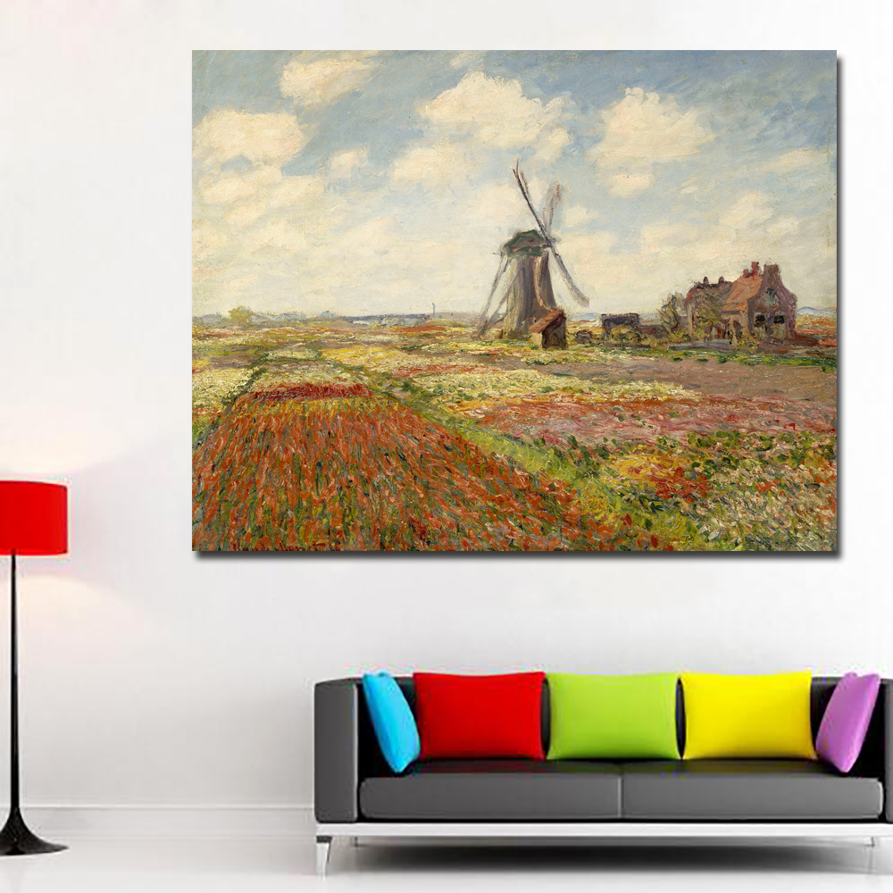 Claude Monet Painting Water Lilies Canvas Wall Art Painting Printed Home Decor Oil Canvas Painting