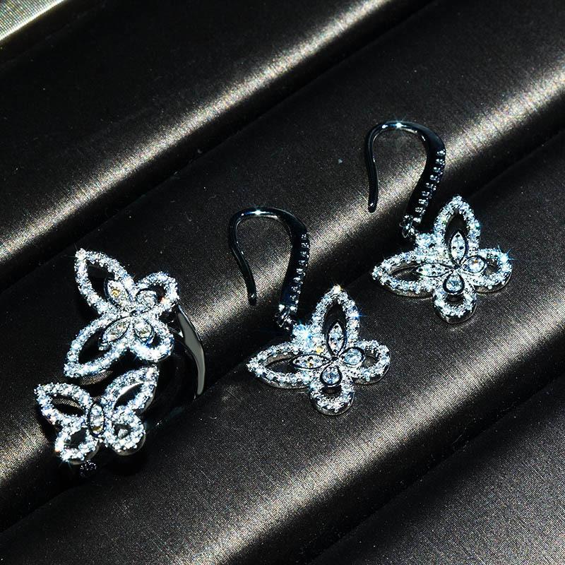 Cluster Rings Crystal Butterfly For Women Luxury Full Zircon Korean Jewelry Cute Silver Color Finger Insect Accessories Wholesale KCE002, Golden;silver
Cluster Rings Crystal Butterfly For Women Luxury Full Zircon Korean Jewelry Cute Silver Color Finger Insect Accessories Wholesale KCE002, Golden;silver