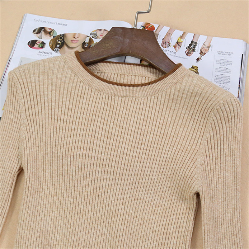 Winter Women Sweater Korean Knitted Striped Warm Tunic Trumpet Long Sleeve Black Pullover Harajuku Cashmere Jumper 210428