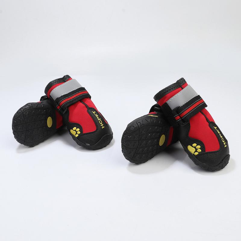 Dog Apparel 4pcs Pet Cat Sports Shoes Mountain Pets Waterproof Reflective Golden Retriever Samos Husky Anti-slip Snow Boots
