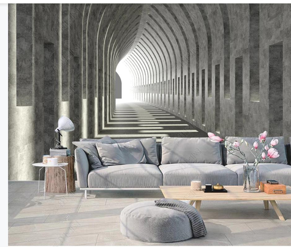 modern wallpaper for living room Extend 3d wallpapers background wall at the end of the corridor