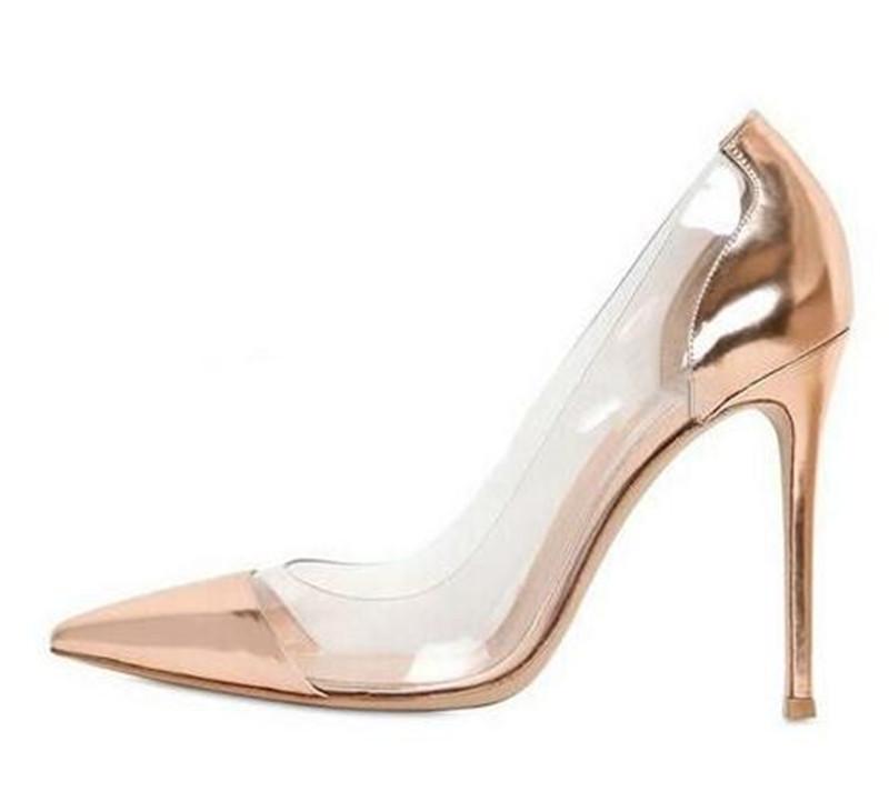 Dress Shoes Zapatos Mujer Clear PVC Panel Transparent High Heels Sexy Pointed Toe Stilettos Bridal Wedding Red Rose Gold White Black
Dress Shoes Zapatos Mujer Clear PVC Panel Transparent High Heels Sexy Pointed Toe Stilettos Bridal Wedding Red Rose Gold White Black