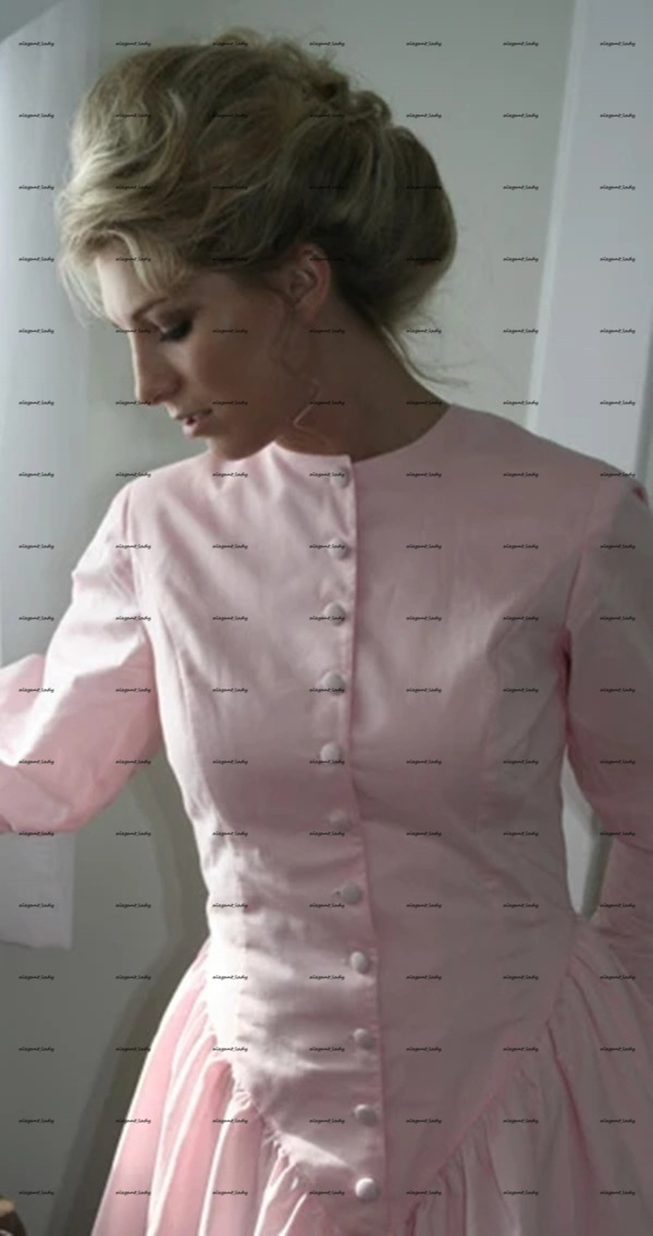 Pink Long Sleeve Prom Dresses HIstory Victorian 1920s' Civil War Scarlett Theater Costume Halloween Renaissan Evening Gown plus size