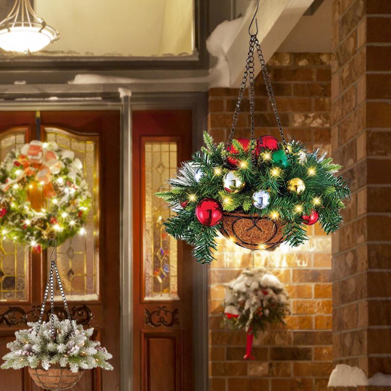 Christmas Decorations Decoration Hanging Flower Basket With LED Lights Artificial Garland Outdoor Ornaments For Garden Home Festival Party
Christmas Decorations Decoration Hanging Flower Basket With LED Lights Artificial Garland Outdoor Ornaments For Garden Home Festival Party