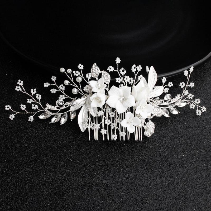 Hair Clips & Barrettes Rhinestone Leaves Combs White Flower Wedding Ornament Pearl Bridal Headpiece Women Jewelry Accessories Decoration, Golden;silver
Hair Clips & Barrettes Rhinestone Leaves Combs White Flower Wedding Ornament Pearl Bridal Headpiece Women Jewelry Accessories Decoration, Golden;silver