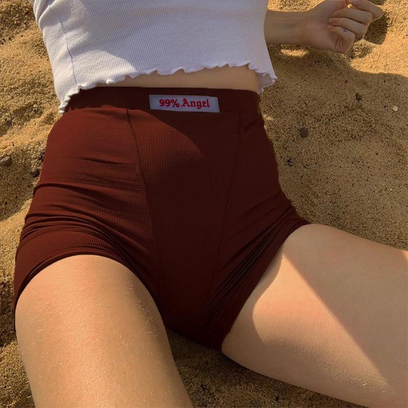 Women's Shorts Summer White Letter Embroidery Biker Women Ribber Knit Black High Waist Casual Streetwear, White;black
Women's Shorts Summer White Letter Embroidery Biker Women Ribber Knit Black High Waist Casual Streetwear, White;black