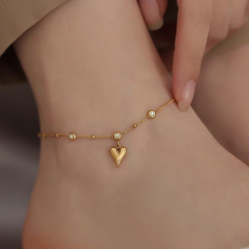 Anklets Minar Personality Gold Color Metallic Love Heart Charm For Women Shiny Rhinestone Crystal Beaded Titanium Steel Anklet, Red;blue
Anklets Minar Personality Gold Color Metallic Love Heart Charm For Women Shiny Rhinestone Crystal Beaded Titanium Steel Anklet, Red;blue