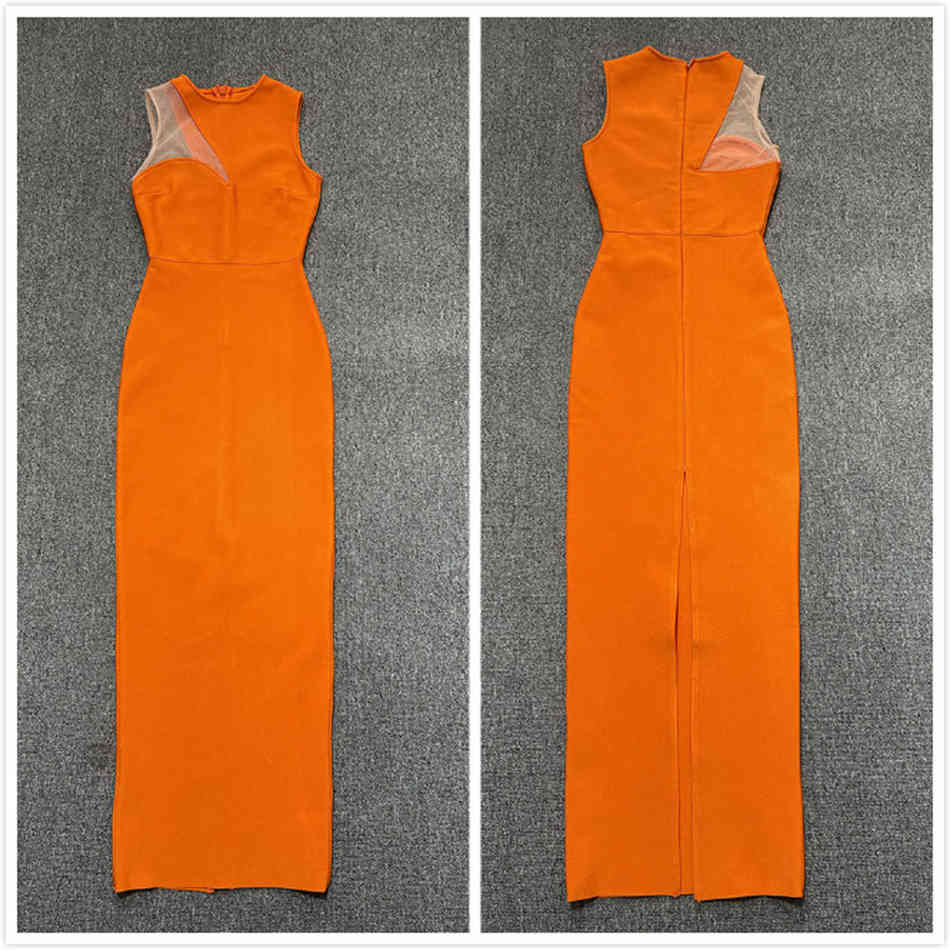 Free Women's Summer Bandage Dress Sexy O-neck Sleeveless Bodycon Long Club Evening Party Vestidos 210524