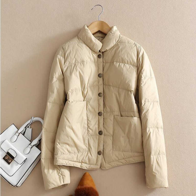 SEDUTMO Winter Duck Down Coat Women Ultra Light Short Oversize Thin Jackets Autumn Casual Slim Puffer Jacket Parkas ED1103 210819