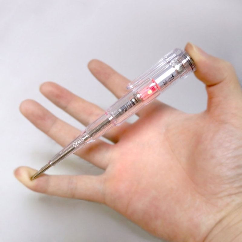 Ootdty 250V Waterproof Voltage Tester Injected Electric Pen Detector Screwdriver Sample with Indicator Light Voltage Tester Pen
