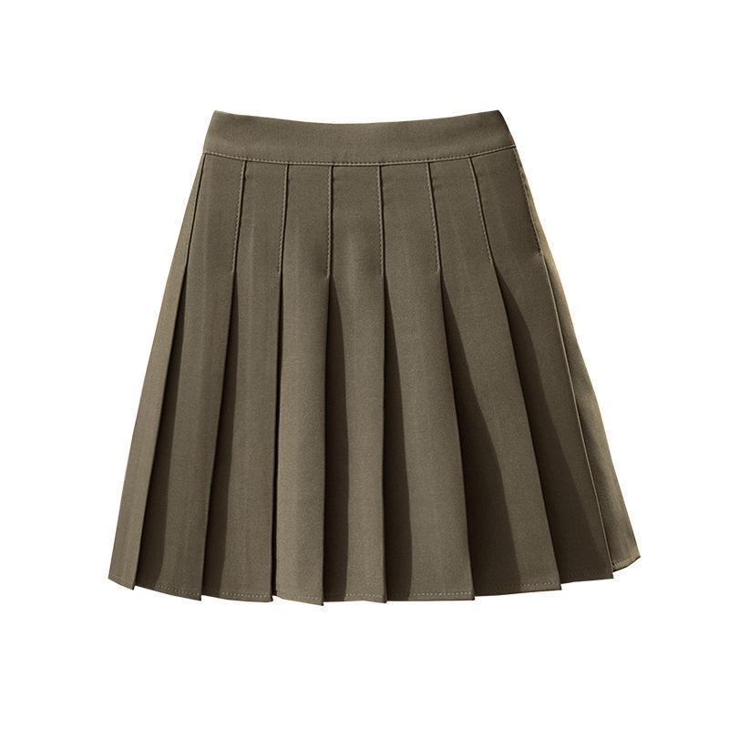 Nomikuma High Waist Thick Pleated A-line Skirts Korean Sweet Spring New Women Skirt Causal Solid Faldas Mujer 6E046 210427