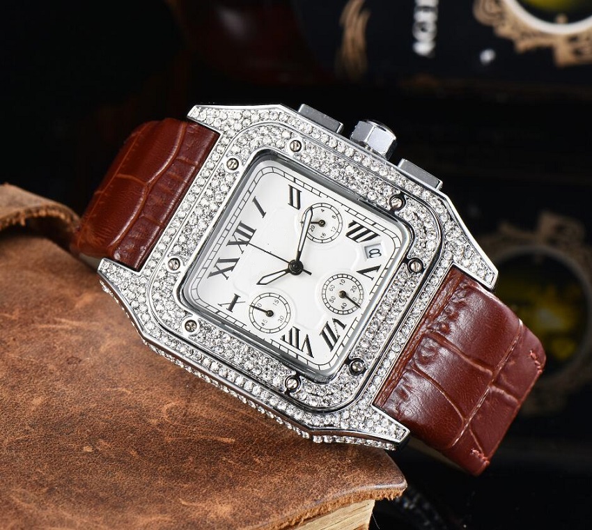 All dials working Stopwatch Mens Watch Luxury Full Diamonds Watches With Calendar Leather Strap Top Brand Quartz Wristwatch for men women, As pic
All dials working Stopwatch Mens Watch Luxury Full Diamonds Watches With Calendar Leather Strap Top Brand Quartz Wristwatch for men women, As pic