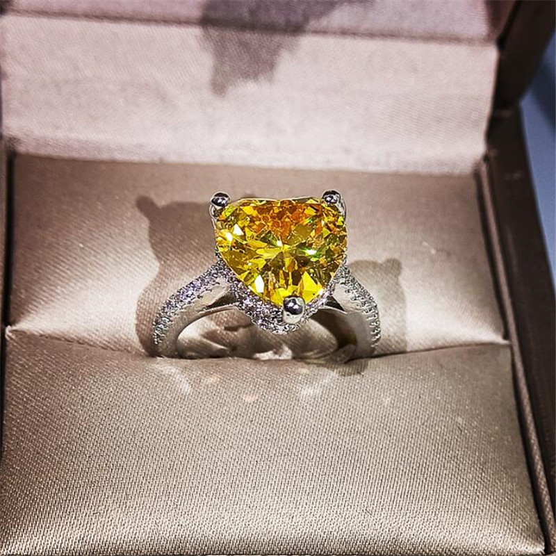 Choucong Classical Jewelry Set Sterling Sier Pear Cut Multi Color Topaz CZ Dia Gemstones Eternity Women Wedding Band Dangle Earring Engagement Ring Gi