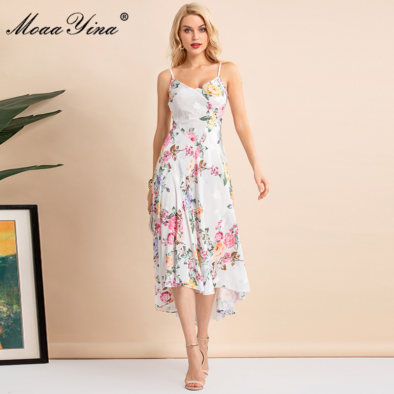 Fashion Designer Summer Vacation Dress Women's Sexy Spaghetti Strap Floral-Print Slim Asymmetrical Midi Vestidos 210524, Mixed color
Fashion Designer Summer Vacation Dress Women's Sexy Spaghetti Strap Floral-Print Slim Asymmetrical Midi Vestidos 210524, Mixed color