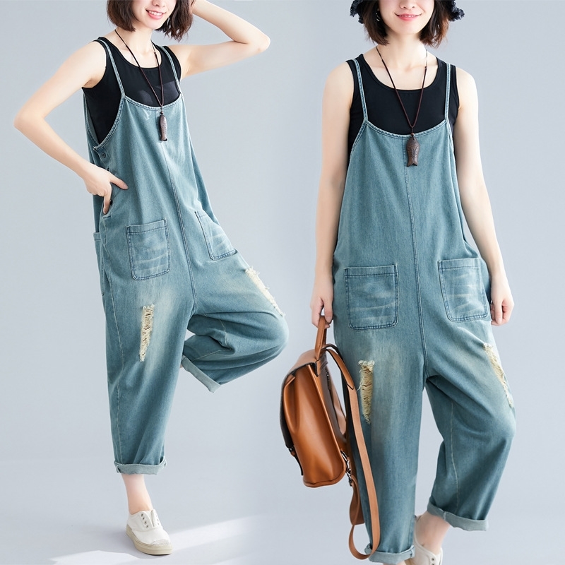 Fashion Women Denim Jumpsuit Ladies Spring Autumn Loose Jeans Rompers Female Casual Plus Size Overall Playsuit with Pocket 210603, Blue
Fashion Women Denim Jumpsuit Ladies Spring Autumn Loose Jeans Rompers Female Casual Plus Size Overall Playsuit with Pocket 210603, Blue