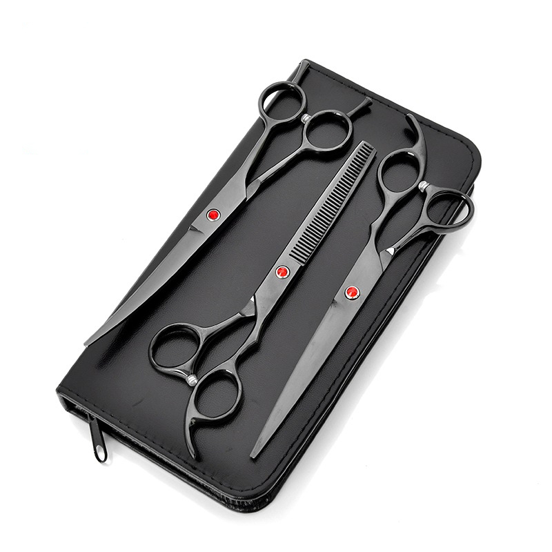 4pcs Stainless Steel Pet Dogs Grooming Scissors Cat Hair Thinning Shear Sharp Edge Scissors For Dogs Animal Barber Cutting Tool