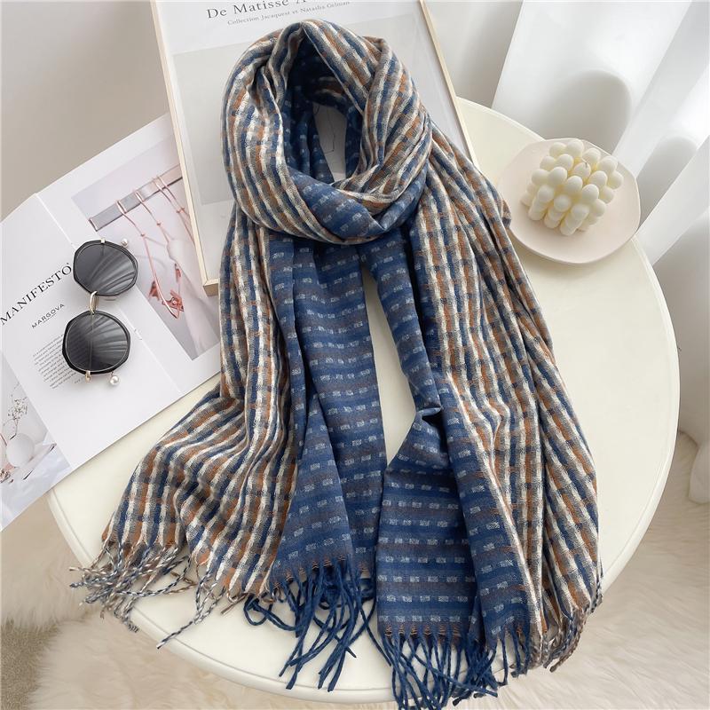 Scarves Warm Thick Stoles Plaid Knitted Scarf Women Winter Pashmina Shawls Female Cashmere Wraps Tassel Fashion Foulard Bufanda Lady
Scarves Warm Thick Stoles Plaid Knitted Scarf Women Winter Pashmina Shawls Female Cashmere Wraps Tassel Fashion Foulard Bufanda Lady
