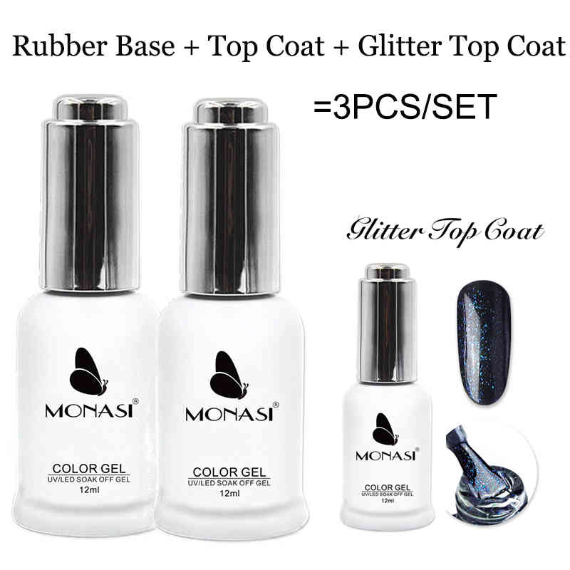 MONASI UV Base and Top Coat Wthout Sticky Layer Soak Off Gel Polish Set 12ml Long Lasting Nail Art Manicure
MONASI UV Base and Top Coat Wthout Sticky Layer Soak Off Gel Polish Set 12ml Long Lasting Nail Art Manicure