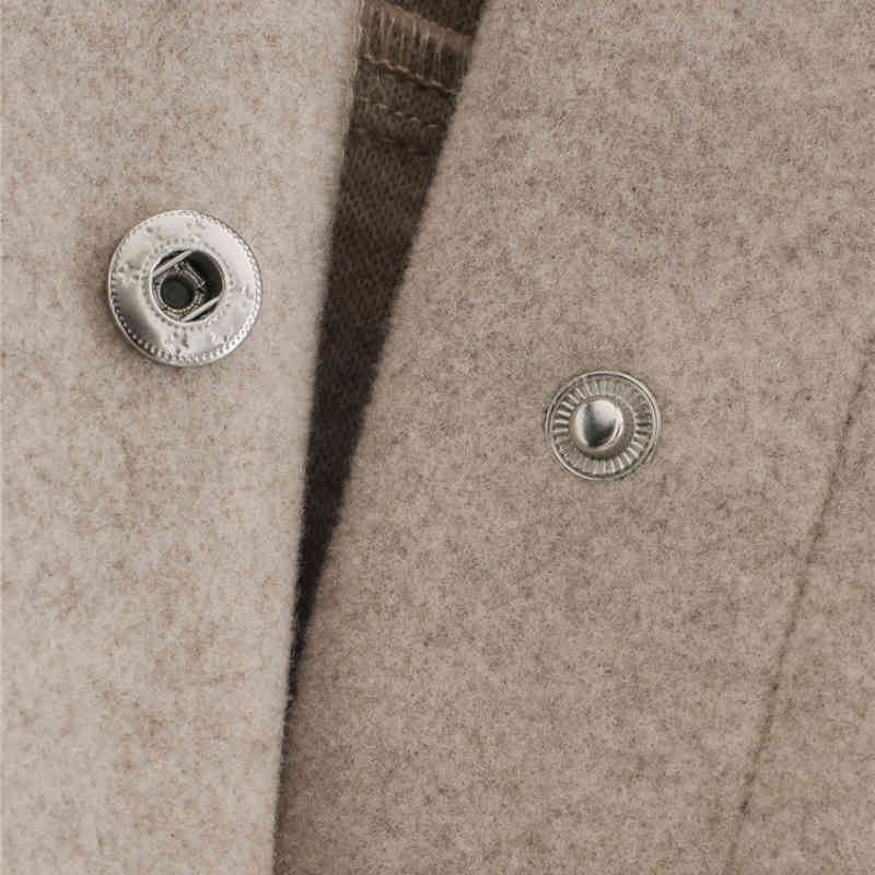 Evfer Women Fashion Double Big Pockets Hm Khaki Long Shirt Jackets Female Casual Sleeve Turn-Down Collar Outwear Oversize 210421