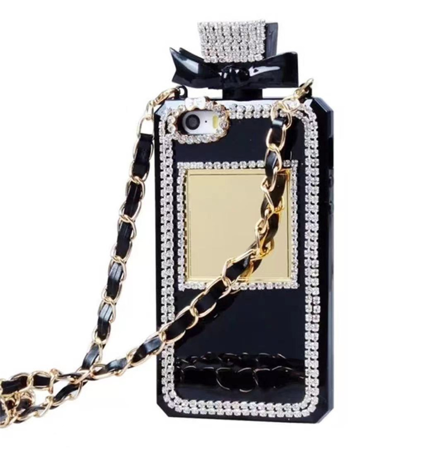 Fashion Diamond Perfume Bottle phone Cases with Chain Lanyard cover for coque iphone 6 7 8plus x XR Xsmax 11 12 Pro Max case
Fashion Diamond Perfume Bottle phone Cases with Chain Lanyard cover for coque iphone 6 7 8plus x XR Xsmax 11 12 Pro Max case