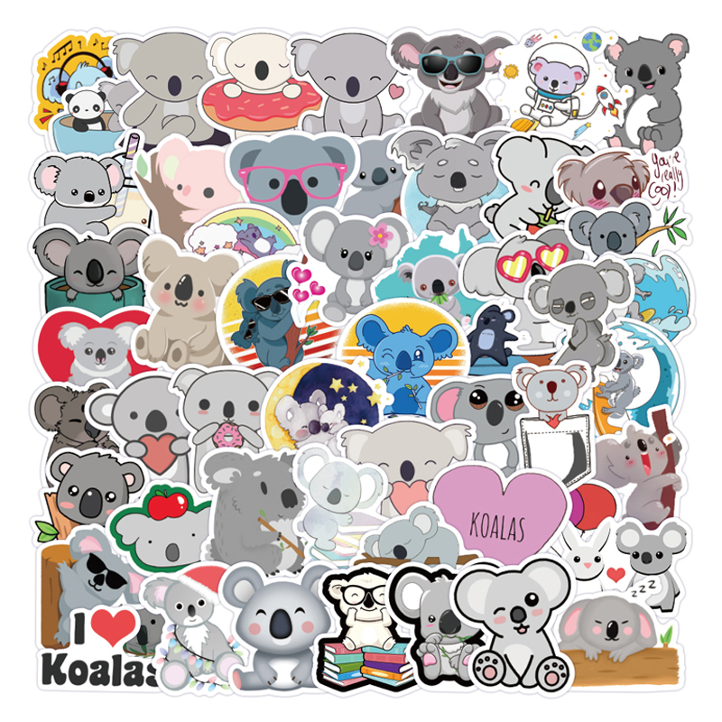 50Pcs Kawaii Koala PVC Waterproof Graffiti Stickers Laptop Pencil Case Scrapbooking DIY Luggage Exterior Cup Decals Pack Cute Stationery, Cartoon animal
50Pcs Kawaii Koala PVC Waterproof Graffiti Stickers Laptop Pencil Case Scrapbooking DIY Luggage Exterior Cup Decals Pack Cute Stationery, Cartoon animal
