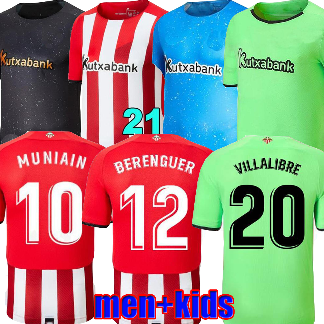 

21 22 Bilbao Club Soccer Jersey Athletic Raul Garcia Berenguer Williams 2021 2022 Villalibre Muniain Martinez goalkeeper Men+Kids Camiseta de Fotbollskjorta, 21 22 thuis