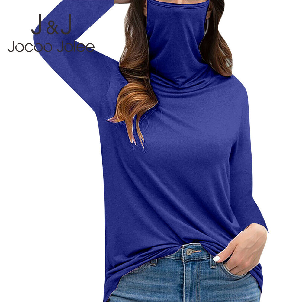 Casual Loose Women Turtleneck T Shirt Ladies Windproof Thicken Pullover Face Mask Simple Long Sleeve Blouse Shirt Plus Size 210518, As photo
Casual Loose Women Turtleneck T Shirt Ladies Windproof Thicken Pullover Face Mask Simple Long Sleeve Blouse Shirt Plus Size 210518, As photo